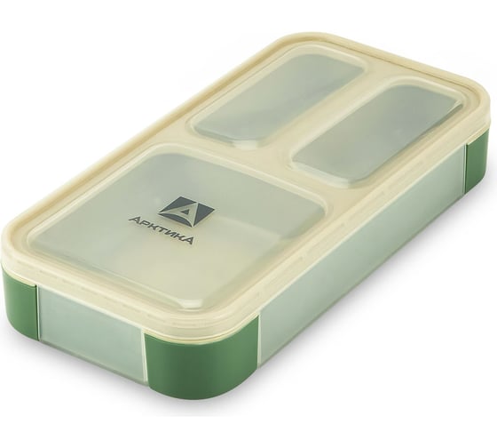 Изображение товара Ланчбокс Арктика 0.42 л, зеленый/бежевый 034-420-GN/BG