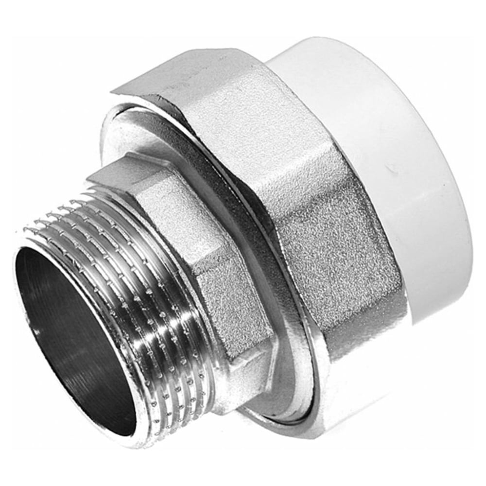 Изображение товара Муфта разъемная Millennium 50 мм 2" ППР комбинированная с наружной резьбой белая