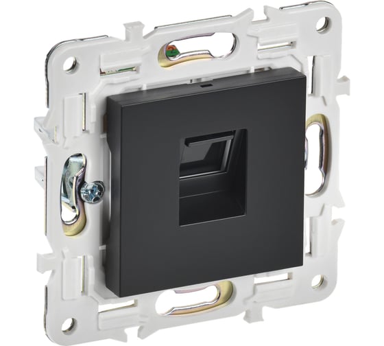 Изображение товара Розетка компьютерная IEK SKANDY RJ45 кат.6 SK-K02Bl черный SK-K10-2-K02