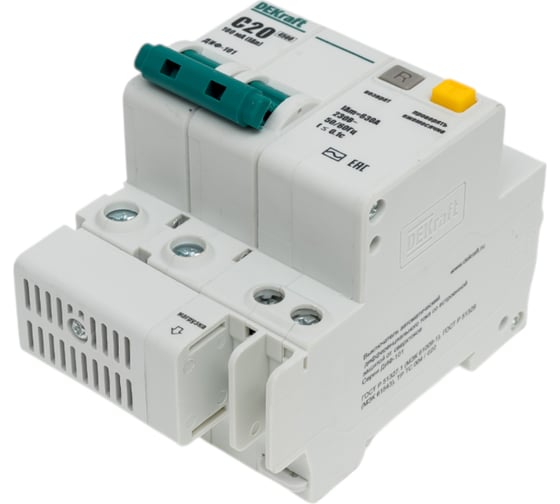 Изображение товара Дифференциальный автомат Dekraft ДИФ101-2Р-020А-100-C 15012DEK