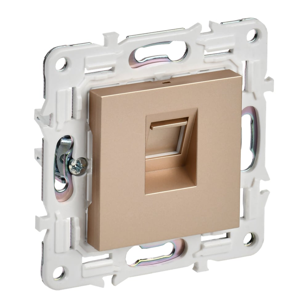 Изображение товара Розетка компьютерная IEK SKANDY RJ45 кат.6 песочный встраиваемая