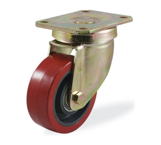 Изображение товара Большегрузная поворотная колесная опора с площадкой KAMA 4102-KUR-160