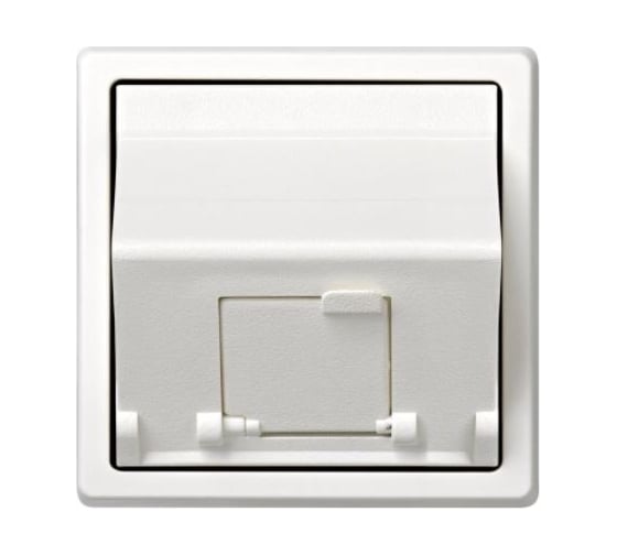 Изображение товара Адаптер Simon для 1 коннектора RJ45 KEYSTONE, AMP, Brand-Rex, KRONE, S73 Loft, белый 73085-60