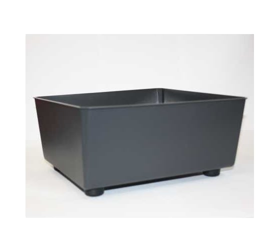 Изображение товара Кашпо квадрат на ножках LAMELA Sp.z o. 305 SAGA recycled 285 мм, 285 мм, h14см, 7л антрацит 072289