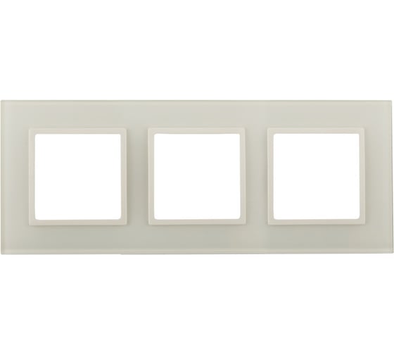 Изображение товара Рамка для розеток и выключателей ЭРА Elegance 14510302 на 3 поста, стекло, Elegance, слоновая кость Б0059171