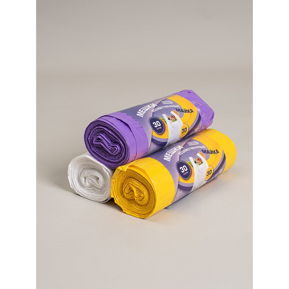 Изображение товара Пакеты с ручками УПАКОВКА XXI ВЕКА 'Майка' 30л, 90шт в упаковке