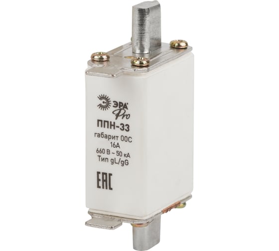 Изображение товара Плавкий предохранитель ЭРА PRO ppn3300С16 ППН33, габарит 00С, 16А Б0063940