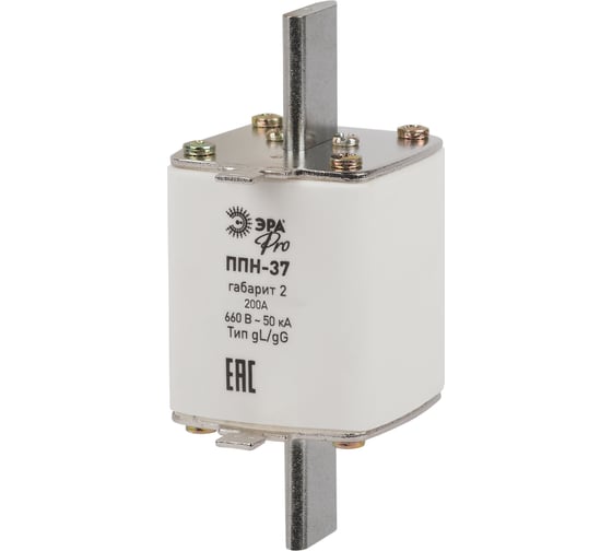 Изображение товара Плавкий предохранитель ЭРА PRO ppn372200 ППН37, габарит 2, 200А Б0063989