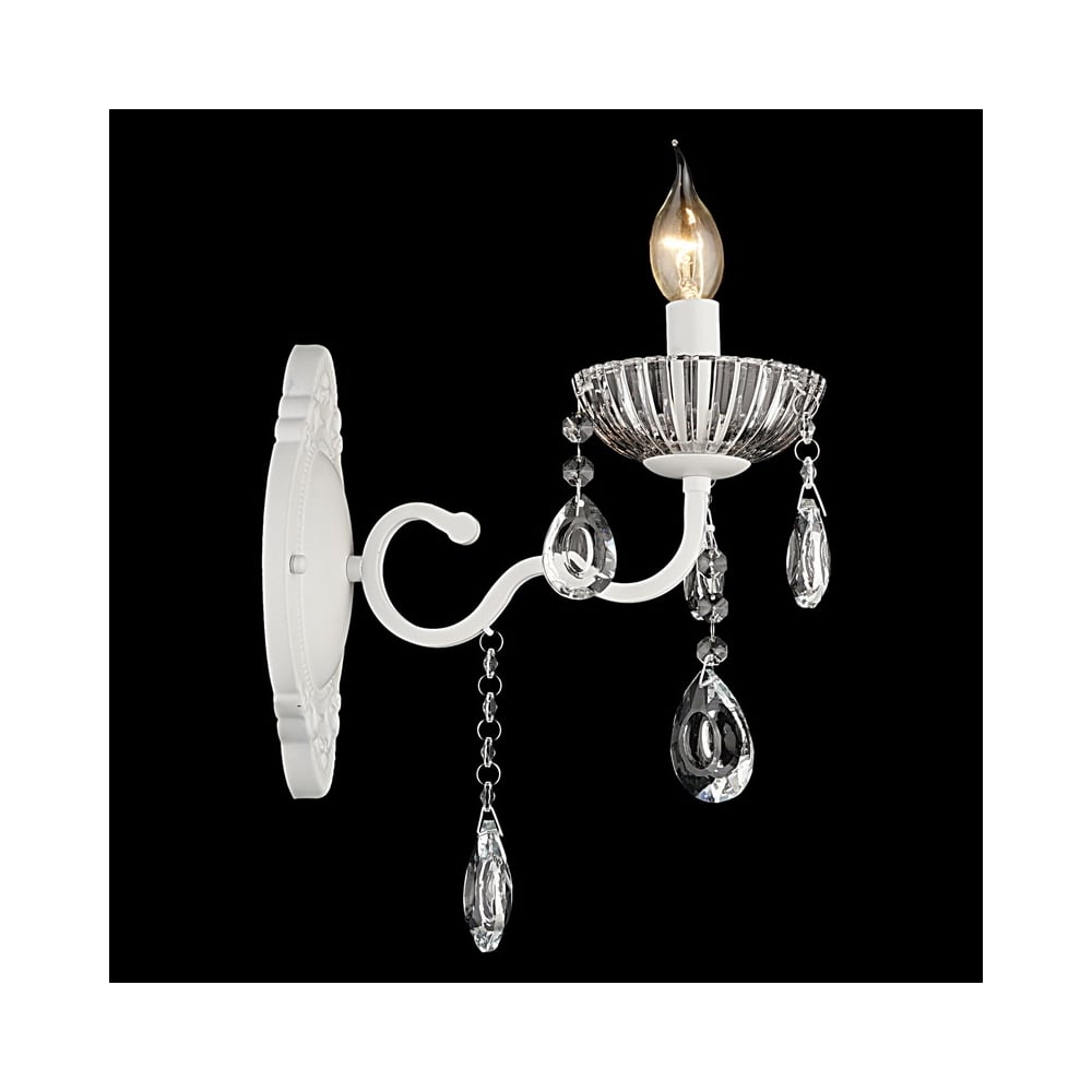 Изображение товара Бра ReLuce 03528-0.2-01 белое с хрусталем стильное настенное освещение