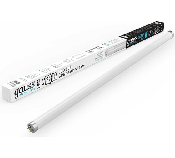 Изображение товара Лампа Gauss Elementary T8 10W 780lm 4000K G13 600mm стекло поворотная LED 93020-R