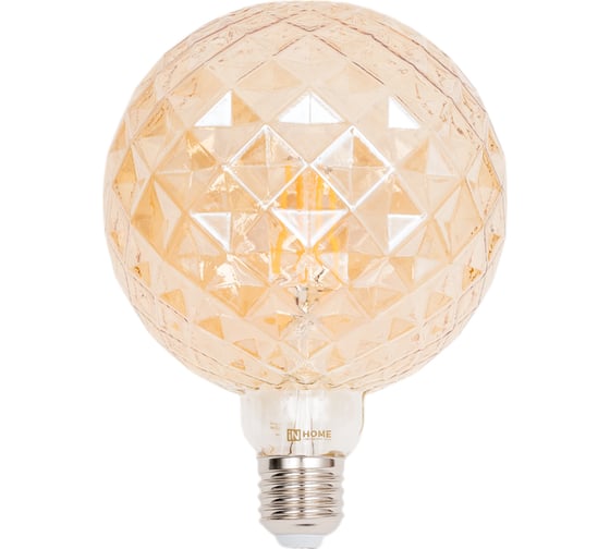 Изображение товара Лампа IN HOME сд LED-GL125CR-deco gold 15Вт 230В E27 3000K 1390Лм кристалл золотистая 4690612056098