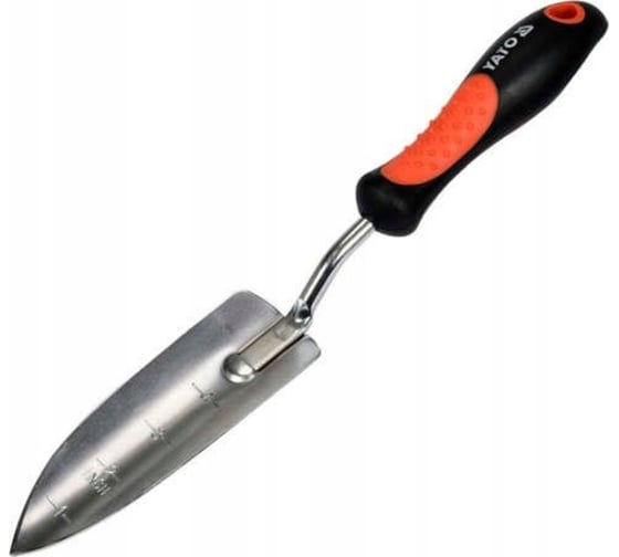 Изображение товара Узкий посадочный совок YATO 340 мм, хромированная сталь, резинопластиковая ручка YT-8885