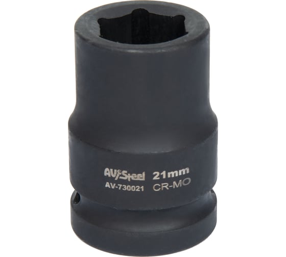 Изображение товара Головка ударная шестигранная 21 мм, 3/4DR AV Steel AV-730021
