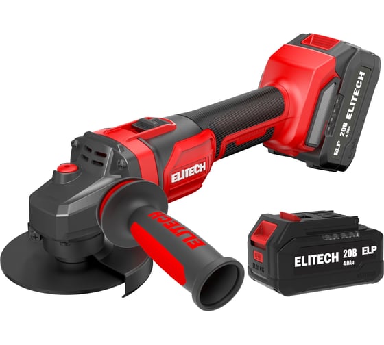 Изображение товара Шлифмашина угловая аккумуляторная Elitech МШУ 2012БЛ (E2213.046.02) 205695