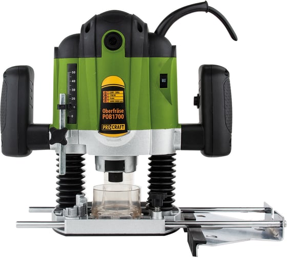 Изображение товара Фрезер PROCRAFT 1200 Вт, 16000-33000 об/мин, патрон 6,8 мм, глубина 0-50 мм POB1700