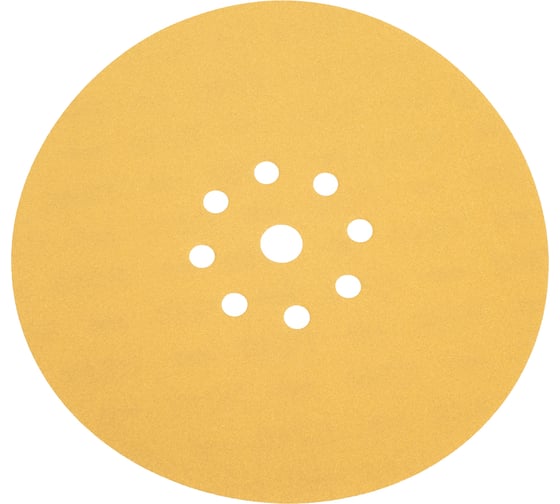 Изображение товара Шлифовальный круг на липучке GIRAFFE от Мастерская Pit_Stop и Доктор Дью 225 мм, 9 отв., 10 шт, P240 ABRAFORM DD-GG10-9-240