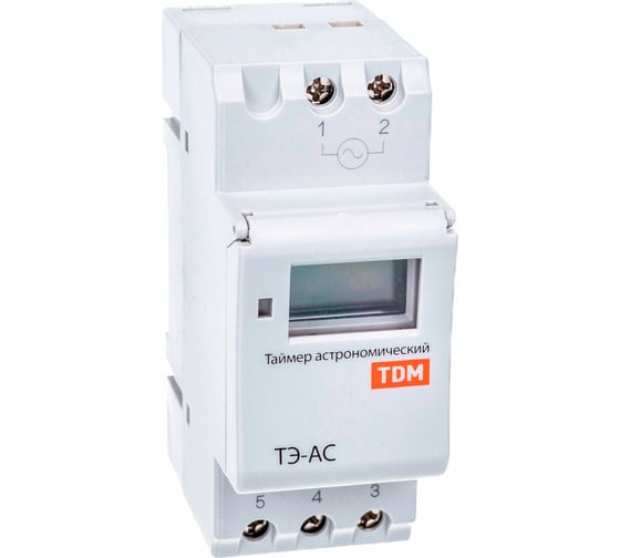 Изображение товара Астрономический электронный таймер TDM ТЭ-АС-1мин/24ч-8on/off-16А-DIN SQ1503-0023