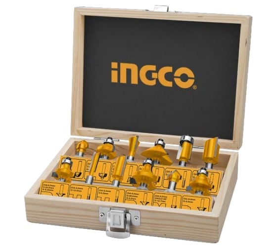 Изображение товара Набор фрез (12 шт; хв-к 6 мм) INGCO AKRT1201