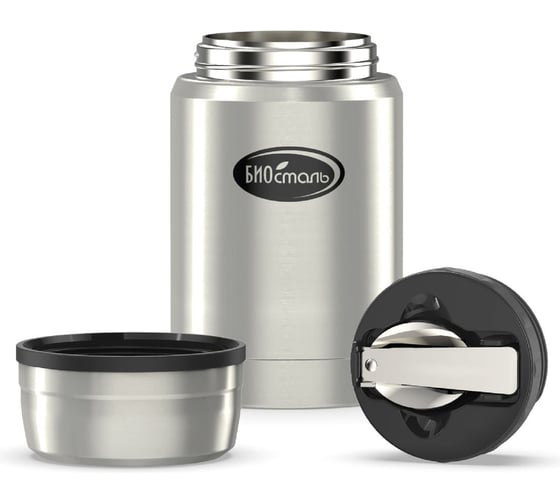 Изображение товара Термос для еды Biostal 0.5 литра, с ложкой, стальной NTS-500