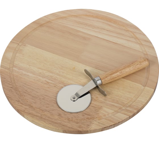 Изображение товара Набор Regent inox доска круглая, 31 см, нож для пиццы Linea Bosco 93-BO-6-02