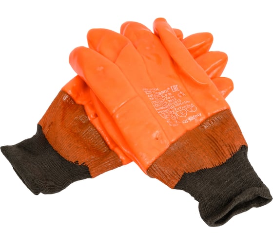 Изображение товара Нефтеморозостойкие перчатки с ПВХ покрытием ЗТ Пламя р-р 10 600310
