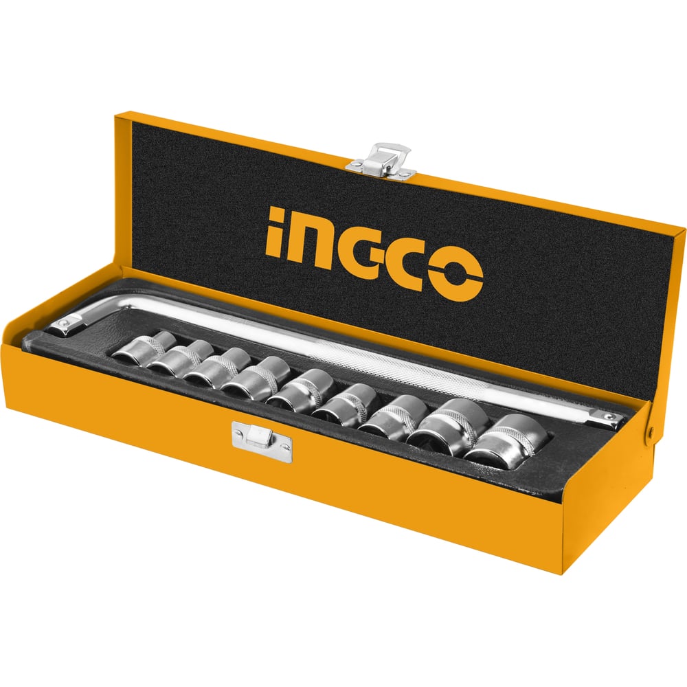 Набор торцевых головок INGCO, 10 предметов, 1/2", INDUSTRIAL, HKTS12101