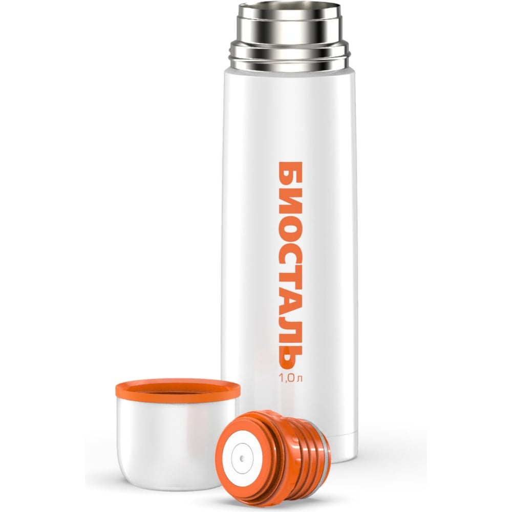 Изображение товара Термос Biostal Flër 1 литр белый вакуумный с крышкой-чашкой