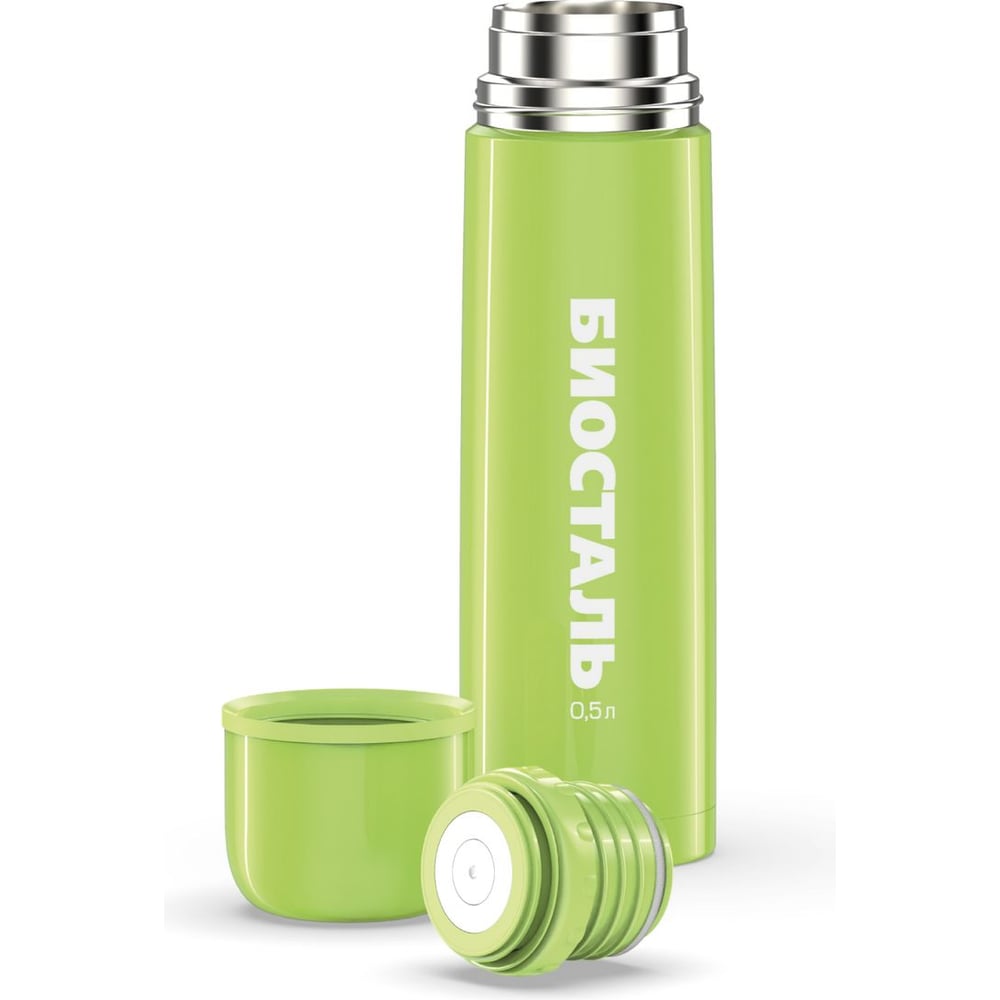 Изображение товара Термос Biostal Flër 0.5 литра зеленый вакуумный для горячих и холодных напитков