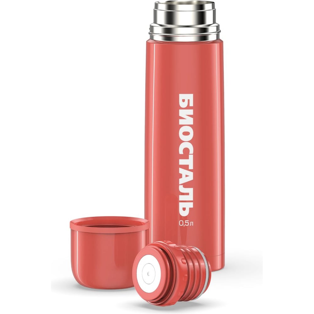 Изображение товара Термос Biostal Flër 0.5L красный вакуумный с крышкой-чашкой