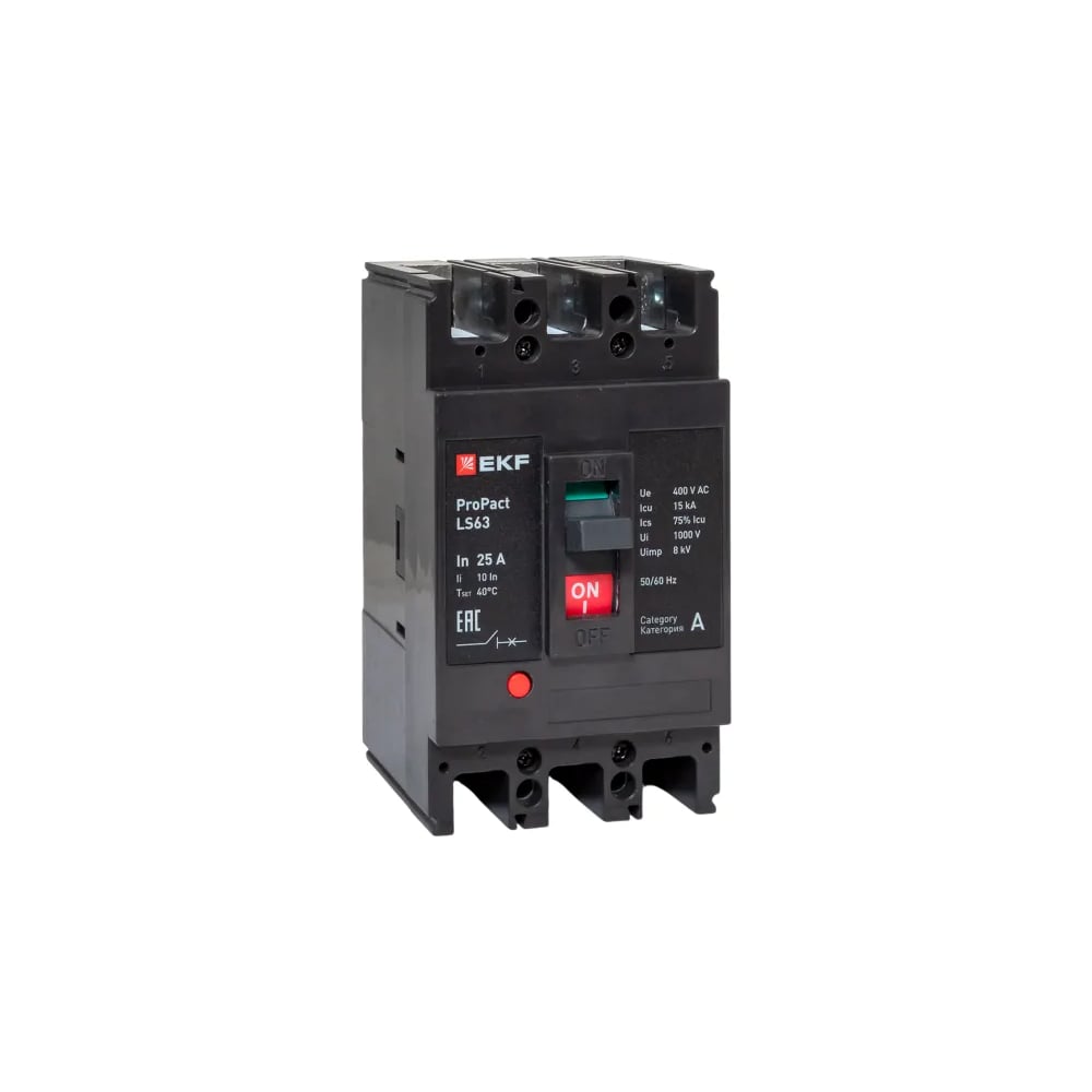 Изображение товара Автоматический выключатель EKF ProPact LS63 3P 25А 15кА силовой Мощный автомат