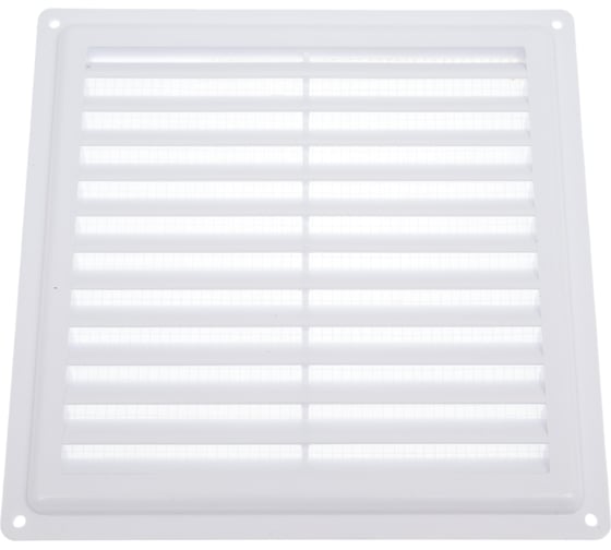 Изображение товара Решетка не разъемная с москитной сеткой (175х175х8 мм; наклонные жалюзи) Эвент Э1717Н