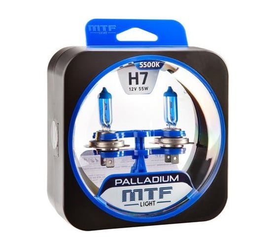 Изображение товара Галогеновая лампа MTF Light Palladium H7, 12В, 55Вт, 1500 лм, 5500К 40824 HPA1207