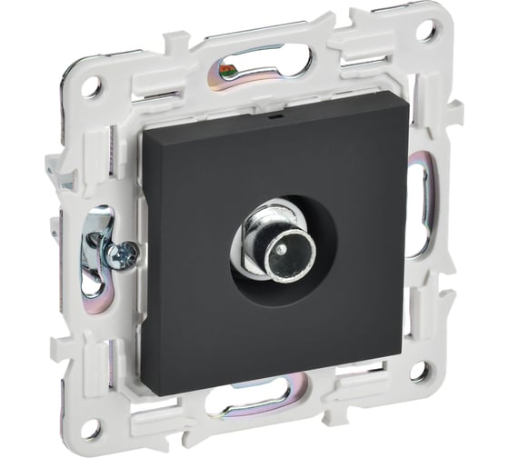 Изображение товара Розетка TV проходная IEK SKANDY SK-A17G графит SK-A10-P-K53