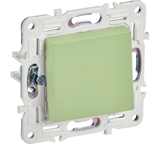 Изображение товара Выключатель 1-клавишный проходной IEK SKANDY SK-V02M 10А, мятный SK-V12-0-10-K06