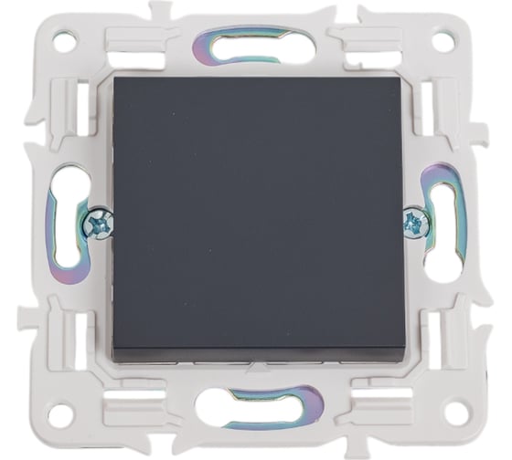 Изображение товара Выключатель 1-клавишный проходной IEK SKANDY SK-V02T 10А, титан SK-V12-0-10-K48