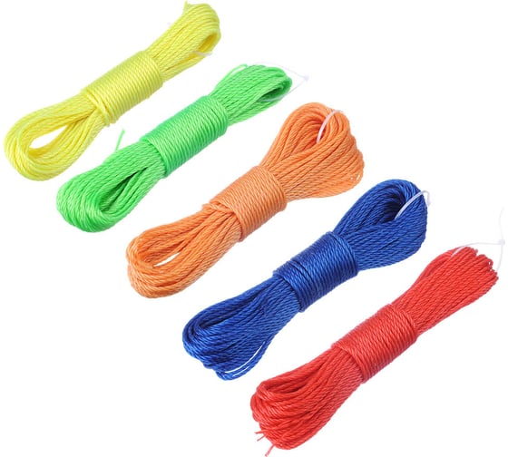 Изображение товара Капроновая веревка VETTA 20 м x 3 мм, 5 цветов 453-095