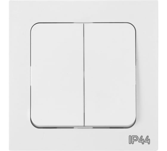 Изображение товара Выключатель 2-клавишный Bylectrica скрытой установки, IP44 серия АСТРУМ, белый () С510-2532