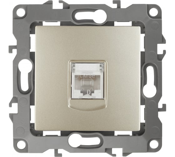 Изображение товара Розетка ЭРА Серия 12 12310704 информационная RJ45, золотистый Б0057021
