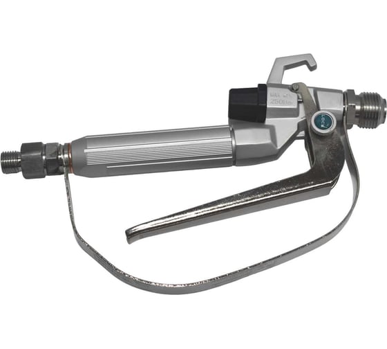 Изображение товара Пистолет окрасочный 1/4 NPSM, 7/8, линейный, 250 Бар, с соплом, поворот. мех. и соплодержателем Dino-Power X-250