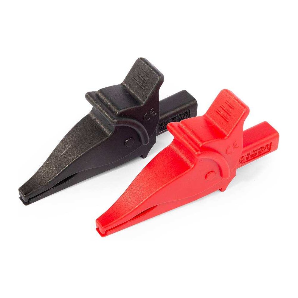 Изображение товара Комплект зажимов крокодил КВТ КТ 3102М4 PROLINE черный/красный