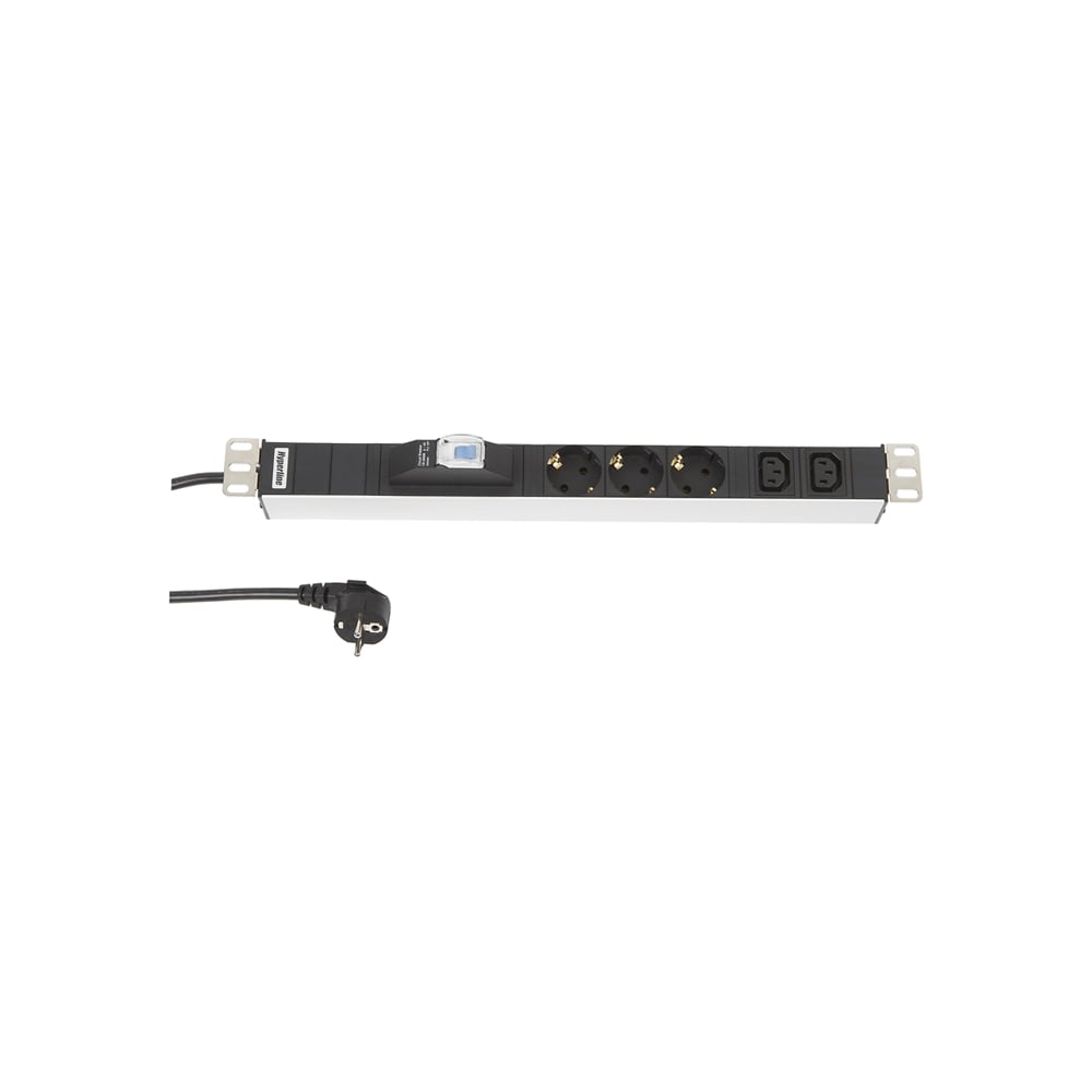 Горизонтальный блок розеток для 19" шкафов Hyperline
