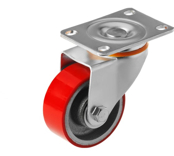 Изображение товара Большегрузное полиуретановое колесо поворотное с площадкой SCP 93 (75 мм; 150 кг) А5 1000472