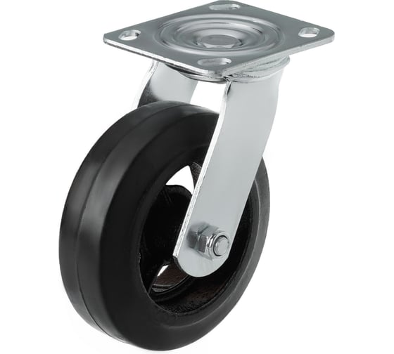 Изображение товара Большегрузное чугунное колесо поворотное с площадкой SCD 63 (150 мм; 230 кг) А5 1000089