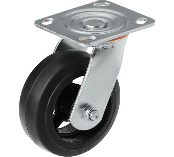 Изображение товара Большегрузное чугунное колесо поворотное с площадкой SCD 55 (125 мм; 160 кг) А5 1000088