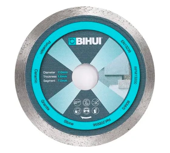 Изображение товара Диск алмазный 115х22.23 мм, толщина 1.6 мм BIHUI DCBG115