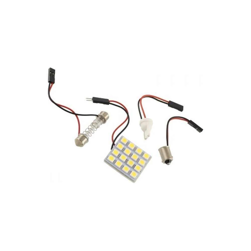 Изображение товара Светодиодная лампа Nord-Yada 24V 16SMD T10 белый 30x30 мм