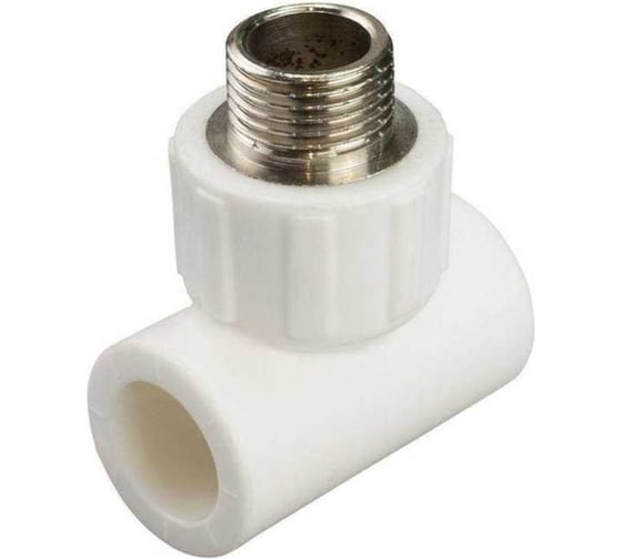 Изображение товара Тройник комбинированный Damento наружная резьба, 25 мм x 1/2 дюйма, белый 8858
