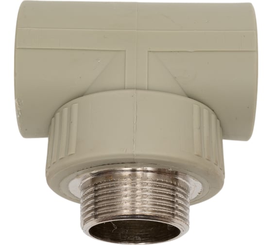 Изображение товара Тройник комбинированный Damento наружная резьба, 40 мм x 1 1/4 дюйма, серый 8870