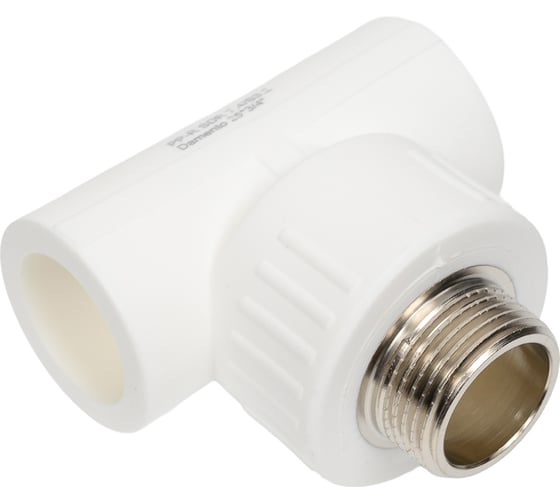 Изображение товара Тройник комбинированный Damento наружная резьба, 25 мм x 3/4 дюйма, белый 8859