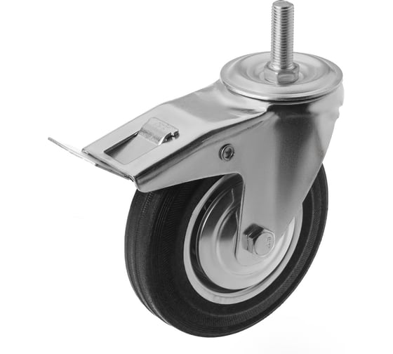 Изображение товара Колесо промышленное поворотное со стержнем и тормозом SCtb 63 (160 мм; 145 кг) А5 1000043